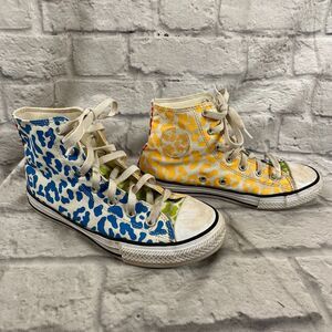 Converse All Star HI Marquis Mills Junior Sz 5 Leopard Print Sneaker Shoe Chuck